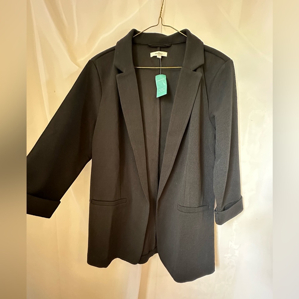 NWT Maurices Black Open-front Blazer